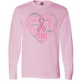 thumbnail image 3 of Inktastic Breast Cancer Awareness Heart Words Long Sleeve T-Shirt, 3 of 5
