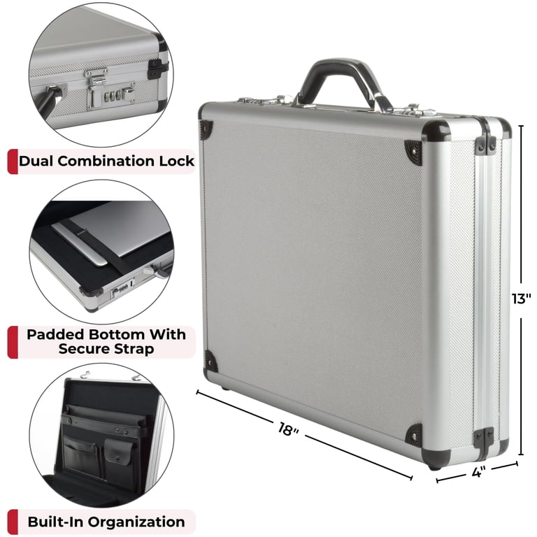 Alpine Swiss, Executive Aluminum Briefcase, 18