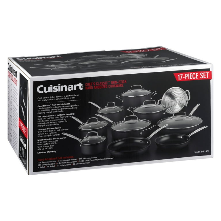 Cuisinart Chef's Classic 17-Piece Cookware Set - Black for sale online