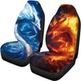 thumbnail image 5 of Pzuqiu Fire Ice Dragon Print Car Seat Covers Easy to Install Car Seat Covers Full Set Auto Decor Breathable Anti-Slip Fit for most Cars Trucks, 5 of 10