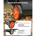 thumbnail image 6 of Push Lawn Sweeper, 26 in Leaf & Grass Collector with 7 cu. ft. Hopper Bag, Adjustable Brush Height & Spinning Brushes, Heavy Duty Yard Sweeper with Rubber Wheels for Leaves Grass Cleanup, 6 of 6
