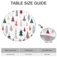 thumbnail image 6 of Multicolor Christmas Tree Pattern Round Fitted Tablecloth with Elastic Edge,Dining Table Cover Waterproof,Outdoor Round Tablecloth for Camping,Dining,Indoor and Outdoor, 6 of 7