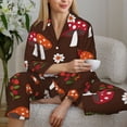 thumbnail image 6 of Sikiie Woodland Mushroom Women's Long-Sleeve Shirt and Full-Length Bottom Pajama Set (s-xxl)-XX-Large, 6 of 7