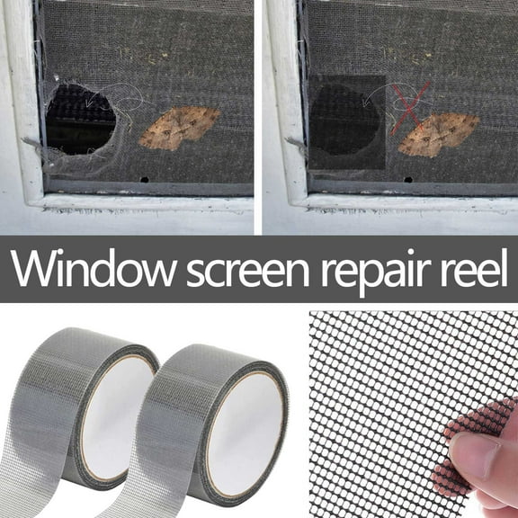 Window Screen Kit Strong Fiberglass Mesh Tape for Fixing Tears and Holes in Door Screens Durable Patch Solution