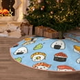 thumbnail image 5 of Fuzoiu Kawaii Sushi Print Christmas Tree Skirt,Xmas Christmas Decorations,Xmas Tree Mat for Farmhouse Holiday New Years Home Party Decor Tree Rugs-36", 5 of 6