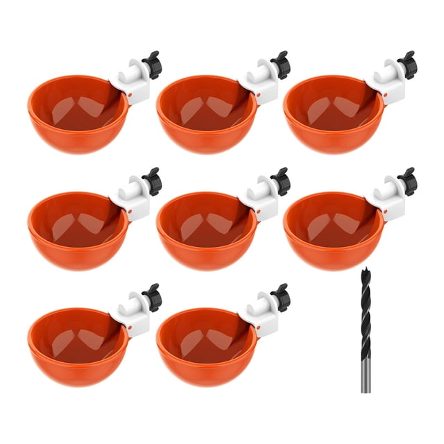 Taza de Agua para Pollos Jinwen 3.4 Pulgadas Naranja