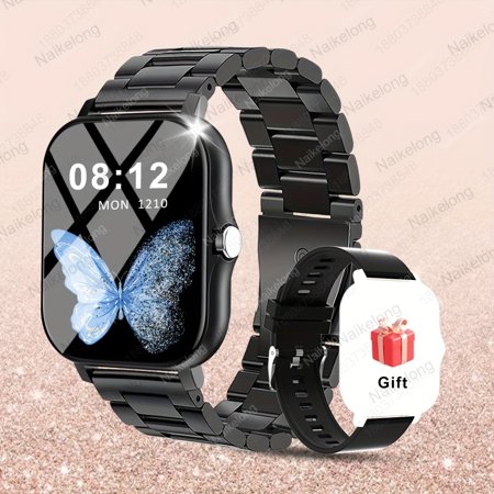 1.83" HD Smartwatch: Full Touch Screen, Wireless Call, Fitness Tracker, Weather & Notifications for Android/iPhone, Unisex Holiday Gift