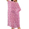 thumbnail image 4 of HELLHERO Leopard Print Design Long Kimono Swimsuit Cover Up Breathable High Quality Fabrics Open Front Long Bathing Suit Cover Up, 4 of 6