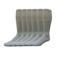 thumbnail image 2 of Yacht & Smith 6 Pair Men's Extra Long Tube Gray Socks, Sock Size 11-16, 2 of 3