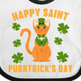 thumbnail image 4 of Inktastic St. Patrick's Day Happy Saint Purrtrick's Day Boys or Girls Baby Bib, 4 of 4