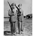 thumbnail image 2 of U.S. Archives 20x24 White Modern Wood Framed Museum Art Print Titled - WWII Jackie Wilson (left) and Ray Robinson, 2 of 4