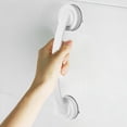 thumbnail image 3 of Organizador Pasamanos de baño Ventosa Manija de puerta de vidrio Empuñadura de ventosa (Blanco) JShteea Libre de BPA, 3 of 9