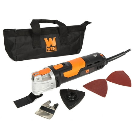 WEN 3.5A Quick-Release Variable Speed Multi-Function Oscillating Tool Kit with Accessories and Carrying Case