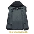thumbnail image 4 of RYDCOT Men's Cargo Hoodie Waterproof Fleece Lined Ski Jacket Winter Warm Full-Zip Military Army Outdoor Hiking Coat with Muti Zip-Pockets Black, 4 of 9