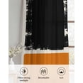 thumbnail image 6 of Orange Black Sheer Curtains 45 Inch Length 2 Panels Set for Living Room/Bedroom, Farmhouse Striped Modern Abstract Art Kitchen Curtains Grommet Semi-Sheer Curtains Drapes Window Treatments 42"x45"x2, 6 of 7