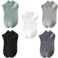 thumbnail image 1 of Men Ankle Socks Breathable: 5 Pairs Solid Color Mesh Short Socks Athletic Socks, 1 of 10