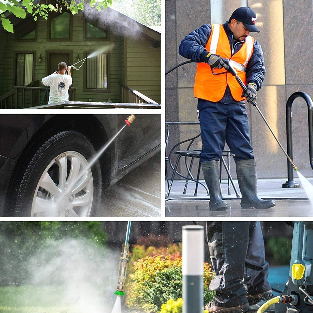 2 Wand//Lance Nozzle/& Hose Kit 4000 PSI M22 iMeshbean Pressure Washer Spray Gun