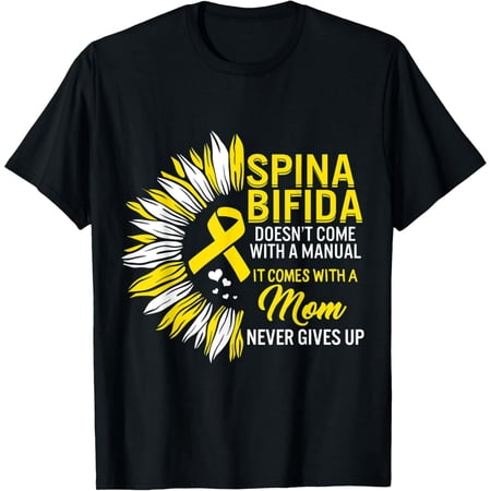Exquisite and comfortable-Spina Bifida Mom Never Gives Up Warrior Awareness Strong T-Shirt