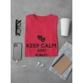 thumbnail image 3 of "Keep Calm And Sing Showtunes" Comedy And Tragedy Masks Image Men Red T-Shirt, Male x-Large, 3 of 4