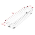 thumbnail image 3 of Bandeja de almacenamiento de cajones de plástico Glad – Contenedor organizador resistente para el hogar, cocina, baño, dormitorio, oficina | Pies antideslizantes, 13" x 3", transparentes, 3 of 5