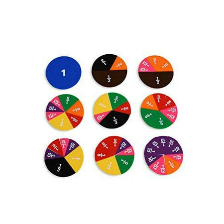 UPC: 4713057202667 | Edx Education Fraction Circles – Set of 51-9 Values and Colors – Teach Fraction Equivalents and Parts to Whole