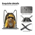 thumbnail image 5 of Drawstring Backpack - Heavy Metal Style Guinea Pig Splash Proof Small Drawstring Gym Bag for Women Men, Cinch Sports String Bag Backpack for Travel Swimming Beach, 5 of 8