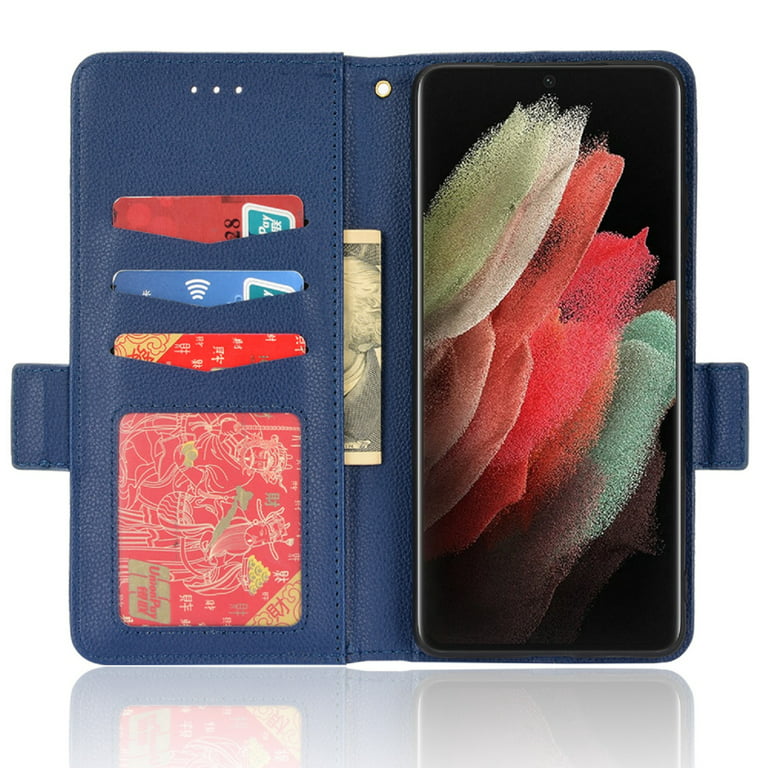 Case for Samsung Note 10 Plus Phone, Leather Wallet Flip Cover with Card  Holder, Magnetic Closure, Kickstand. Hard PU Shell & Soft TPU Inner Folio