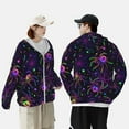 thumbnail image 4 of Saiise Multi-colored Spiders Pattern Sun Protection Hoodie for Men and Women, Lightweight Quick-Dry Windproof with Hood and Zip-XX-Large, 4 of 7