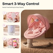 HARPPA Baby Swing for Infants, Electric Swing with 5 Swing Speeds and 10 Lullabies, Pink