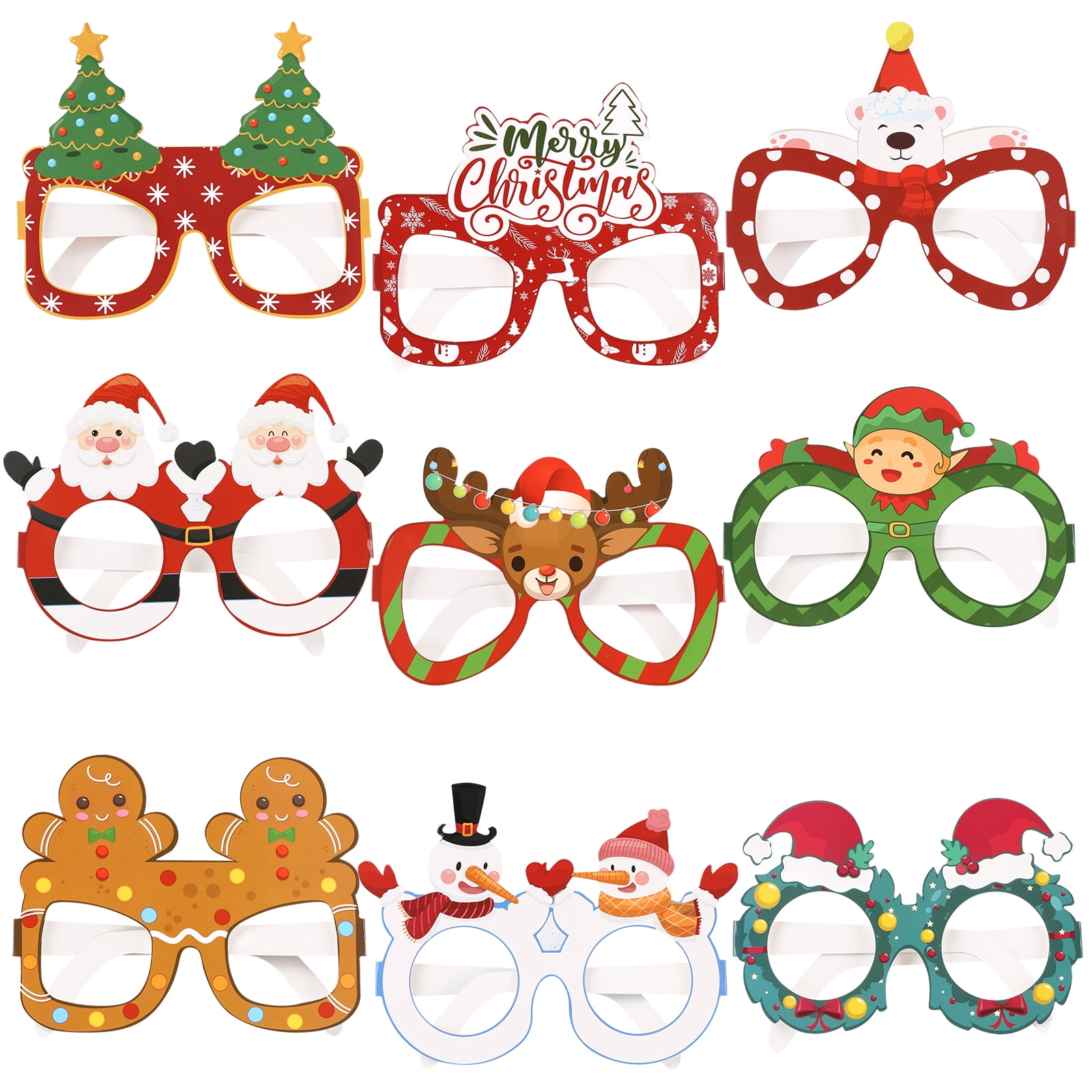 36 Pack Christmas Glasses Frames, Christmas Decoration Costume