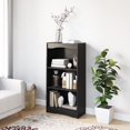 thumbnail image 1 of CorLiving Hawthorne Engineered Wood 3 Shelf Adult Bookcase with 2 Adjustable Shelves, Black, 1 of 7