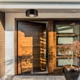 thumbnail image 3 of Globe Electric Teagan 1-Light Dark Bronze Outdoor Indoor Flush Mount Light, 3 of 5