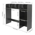 thumbnail image 2 of Modern Desktop Storage Organizer, Desktop Bookshelf Holder Computer Rack Desk Organizer (Black), 2 of 8