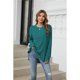 thumbnail image 5 of Blusa Informal con Cuello Redondo y Ligera para Mujer, Color Azul Pavo Real, XXL, 5 of 8