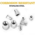 thumbnail image 4 of 205Pcs 304 Stainless Steel Rivet Nut Assort Set Flat Head Threaded Nutserts, 4 of 9