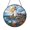 Acrylic 3.5 Inch, variant on Lighthouse by Rocky Coast Stained Glass Window Suncatcher, Dramatic Clouds and Sunlight Scene, Peaceful Seaside Home Accent Gift
