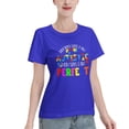 thumbnail image 2 of Doctors Says I Am Autistic Mom Says I Am Perfect Women'S Basic Short Sleeve T-Shirt Blue Small, 2 of 5