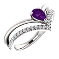 thumbnail image 4 of Anillo HUOGUO Creative Minimalista Geométrico con Diamante Morado, 4 of 5
