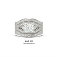 thumbnail image 4 of 3.4ct Princess Cut 3pcs Bridal Wedding Engagement Ring Diamond Simulated Sterling Silver Anniversary Rings SKU:00139, 4 of 10