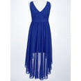 thumbnail image 6 of CHICTRY Girls Sleeveless High-Low Hem Dress Special Occasion Chiffon Flower Girl Bridesmaid Dress, 6 of 7