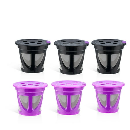 Cumka Reusable K Cups for Keurig K Supreme and K Supreme Plus Coffee Makers ,Refillable Coffee Capsules Pods with 5 Hole(6)