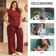 thumbnail image 6 of SHEWIN Women's Plus Size 2 Piece Outfits Sets Crew Neck Cap Sleeve Sweatsuit Summer Outfits for Women 2025, 6 of 9
