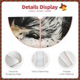 thumbnail image 4 of Daiia Ink Style Bald Eagle Drawing Merry Christmas Tree Skirt , Xmas Large Lace-up Tree Skirt, Santa Snowflakes Rustic Home Decorations New Year Party Farmhouse Decor-48", 4 of 7