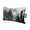 Gray, Black, White, variant on Black Forest Outdoor Pillows for Chaise Lounge Chair Waterproof Lumbar Pillows with Insert&Adjustable Elastic Strap Beach Headrest Pillow Nature Foggy Mountain Pine Tree Pillow for Patio Pool 11"x16"