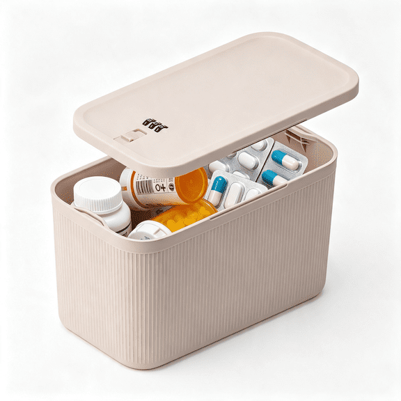 XIBUFE Lockable Storage Box Medicine Lock Box Travel Case Refrigerator Bin Container Food Medicines Snacks Locking Mobile Cell Phone Device Jail Lockbox Office Home School Father Gift Cream Plus