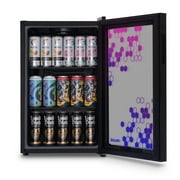 Newair Prismatic Series 85 Can Stainless Steel Door Beverage Refrigerators, Hexacolor