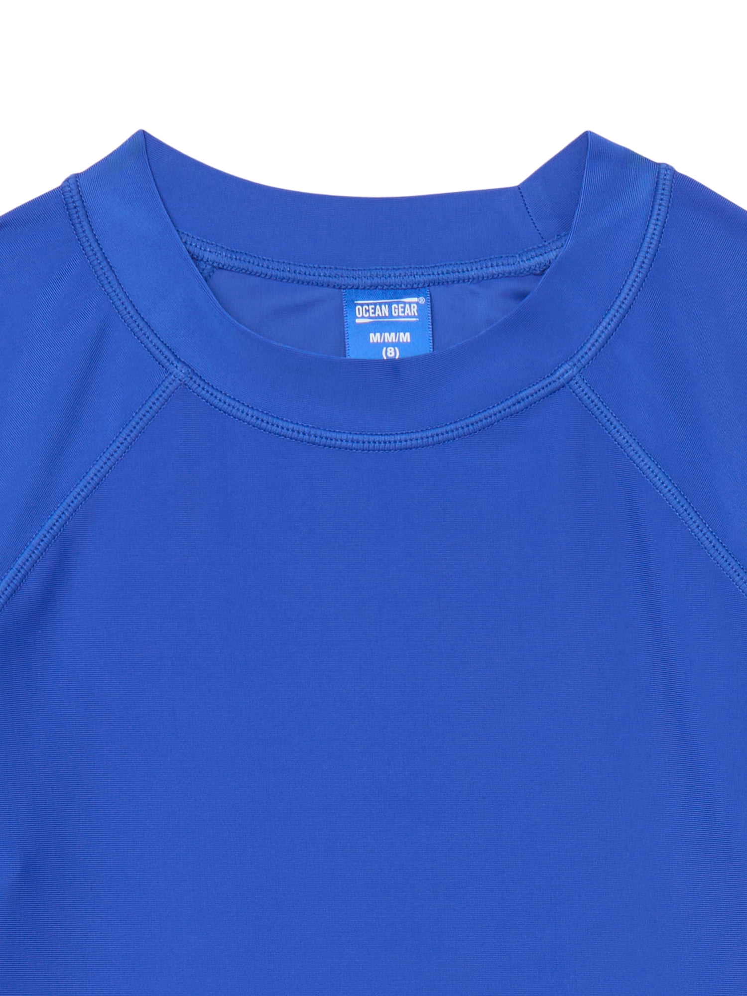 Ocean Gear Boys Rash Guard Swim Top with Short Sleeves, Sizes 4-18