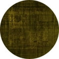 thumbnail image 1 of Ahgly Company Machine Washable Indoor Round Persian Yellow Bohemian Area Rugs, 7' Round, 1 of 4