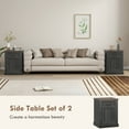 thumbnail image 4 of HOMCOM Side Table Set of 2, End Tables with Drawer and Cabinet, Black, 4 of 10