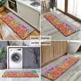 thumbnail image 6 of Colorful Pioneer Flower Pattern Kitchen Rug Mat,Kitchen Runner Rugs Non Skid Washable,Decorative Kitchen Floor Mats for Kitchen,Sink,Laundry,17"x47.2", 6 of 7